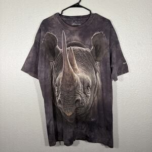 The Mountain Rhino Shirt Mens XL Gray San Diego Zoo Safari Graphic Tee